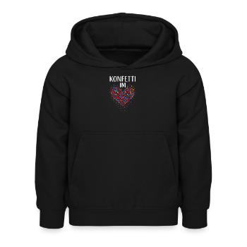 Karneval Konfetti Im Herzen Fastnacht Fasching  - Kinder Hoodie - Schwarz - Vorne - AI Model Kid Female (0cm)