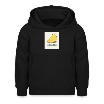 Concombre Banana – Jeu de mots amusant - Sweat à capuche Enfant - noir - Devant - AI Model Kid Female (0cm)