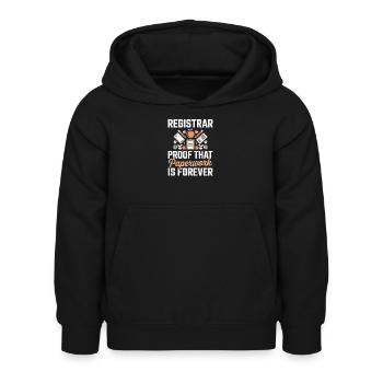 Sekretärin Schulbüro Organisation Empfangsdame - Kinder Hoodie - Schwarz - Vorne - AI Model Kid Female (0cm)