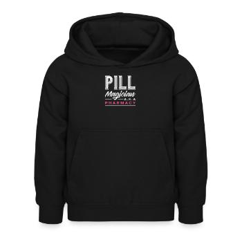 Pillenmagier Apotheker Pharmazietechniker - Kinder Hoodie - Schwarz - Vorne - AI Model Kid Female (0cm)