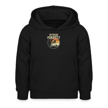 Pitch Perfect Climbing Retro Mountains - Kids Hoodie - black - Front - AI Model Kid Female (0cm)