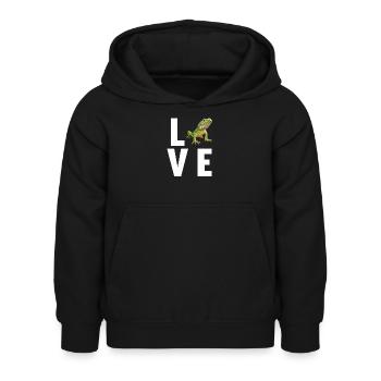 Lizards Lizard - Kids Hoodie - black - Front - AI Model Kid Female (0cm)