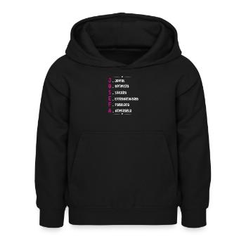 Cadeau personnalisé Josefa - Sweat à capuche Enfant - noir - Devant - AI Model Kid Female (0cm)
