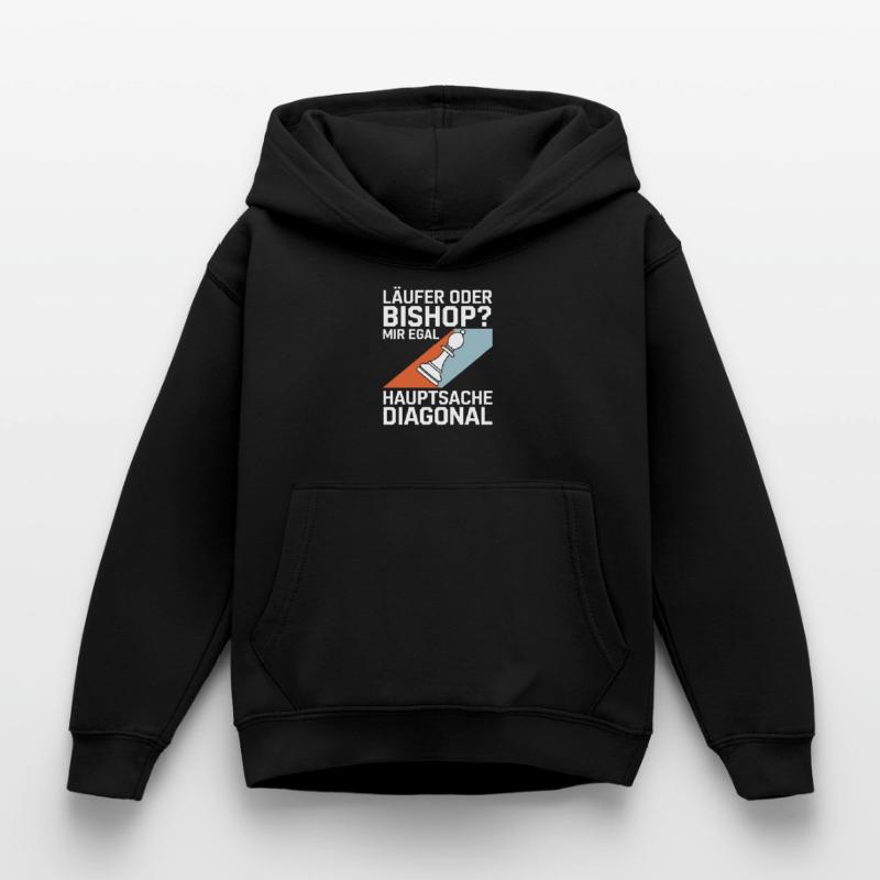 Läufer oder Bishop? Diagonal-Humor Kinder Hoodie
