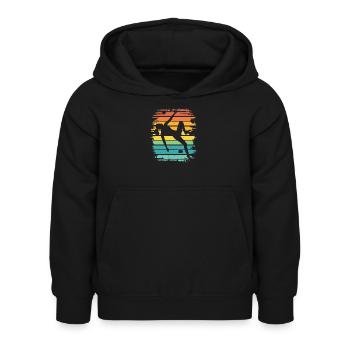 Boulderer Boulder Bouldern - Kinder Hoodie - Schwarz - Vorne - AI Model Kid Female (0cm)