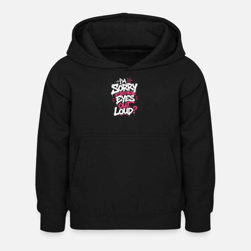 Sorry Eye Roll Graffiti Tee - Kinder Hoodie - Schwarz