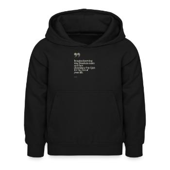 La vraie liberté existe de 9h à 17h Des entrepreneurs libres - Sweat à capuche Enfant - noir - Devant - AI Model Kid Female (0cm)