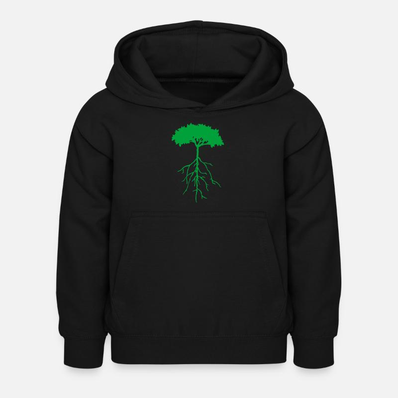 root tree - Kids Hoodie - black