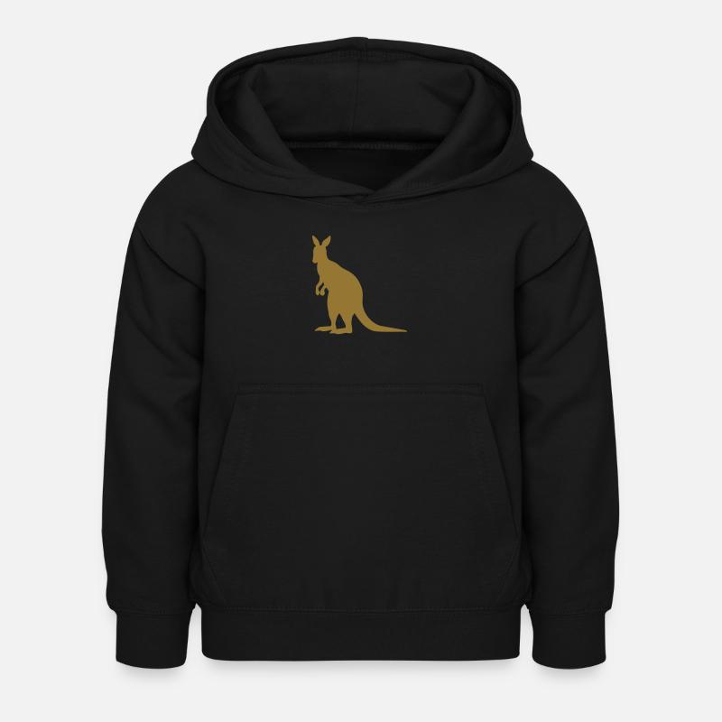 Känguru - Kinder Hoodie - Schwarz