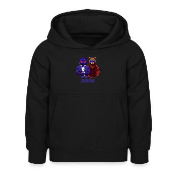 Ours Cool Bros Brothers - Sweat à capuche Enfant - noir - Devant - AI Model Kid Female (0cm)