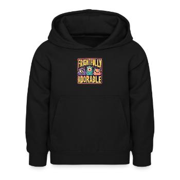 TERRIBLEMENT ADORABLE - Sweat à capuche Enfant - noir - Devant - AI Model Kid Female (0cm)