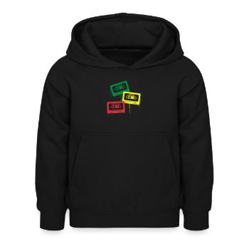 Roots, rock, reggae - Kids Hoodie - black - Front - AI Model Kid Female (0cm)