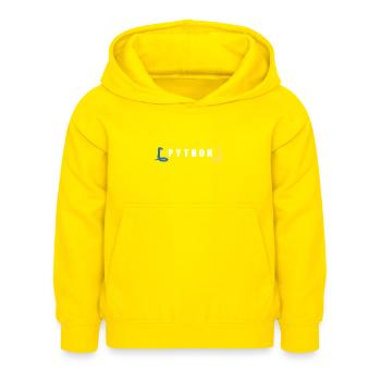 Python Entwickler Programmierer Coder Geschenkidee - Kinder Hoodie - Gelb - Vorne - AI Model Kid Female (0cm)