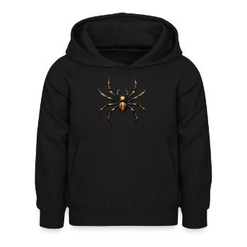 Spider Poisonous Yellow Black - Kids Hoodie - black - Front - AI Model Kid Female (0cm)