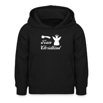 Team Christkind - Kinder Hoodie - Schwarz - Vorne - AI Model Kid Female (0cm)