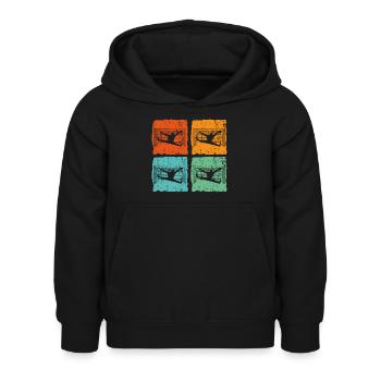 Handball Keeper Tormann Goalie Vintage Retro - Kinder Hoodie - Schwarz - Vorne - AI Model Kid Female (0cm)