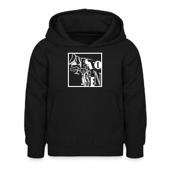 Nett Grüssen Graffiti Logo - Kinder Hoodie - Schwarz - Vorne - AI Model Kid Female (0cm)