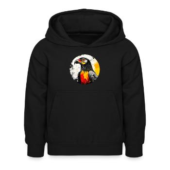 German eagle - Kids Hoodie - black - Front - AI Model Kid Female (0cm)