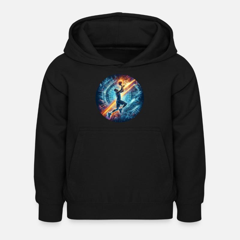 Basketball-Cosmic Slam Dunk - Sweat à capuche Enfant - noir
