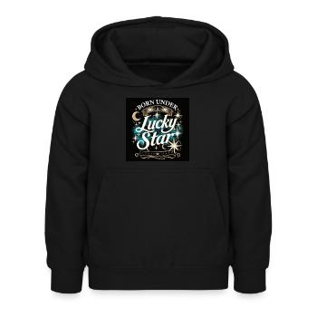 Lucky Star - Kids Hoodie - black - Front - AI Model Kid Female (0cm)