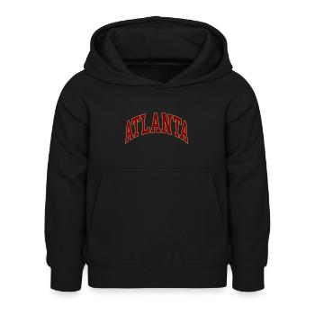 Atlanta - Kinder Hoodie - Schwarz - Vorne - AI Model Kid Female (0cm)