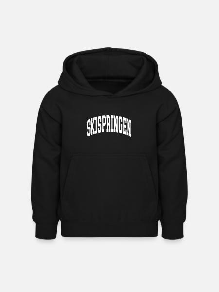 Skispringen - Kinder Hoodie - Schwarz