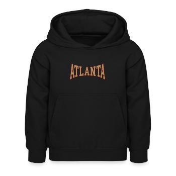 Atlanta - Kinder Hoodie - Schwarz - Vorne - AI Model Kid Female (0cm)