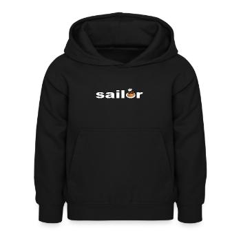 Marin - Sweat à capuche Enfant - noir - Devant - AI Model Kid Female (0cm)