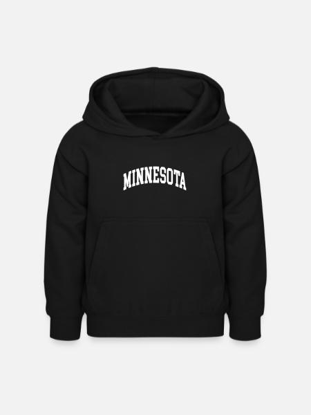 Minnesota - Kinder Hoodie - Schwarz