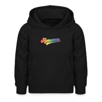 Awesome | Impressive rainbow - Kids Hoodie - black - Front - AI Model Kid Female (0cm)