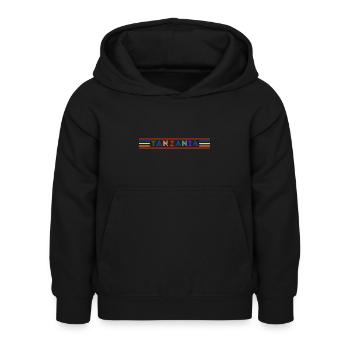TANSANIA - Kinder Hoodie - Schwarz - Vorne - AI Model Kid Female (0cm)