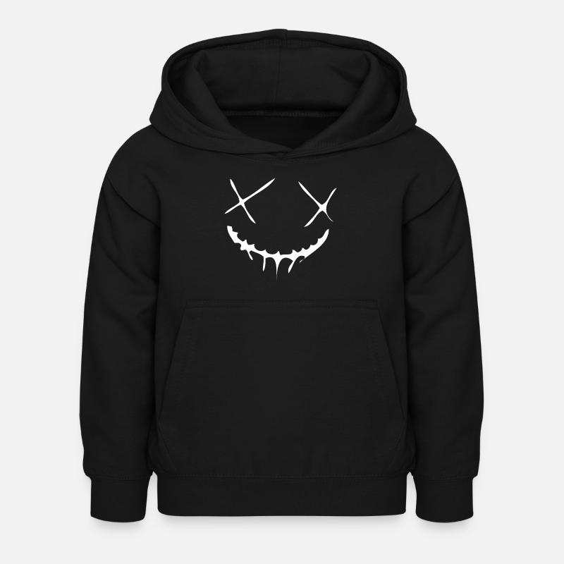 Scary Smile Face - Édition Blanche - Sweat à capuche Enfant - noir