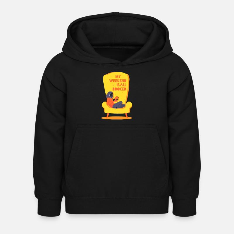 My weekend is all booked - Sweat à capuche Enfant - noir
