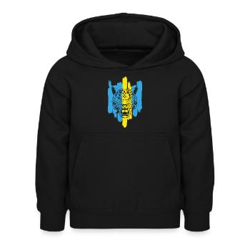 Schneeleopard National Souvenir Kasachstan - Kinder Hoodie - Schwarz - Vorne - AI Model Kid Female (0cm)