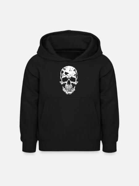 Totenkopf - Kinder Hoodie - Schwarz