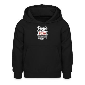 Rente 2026 Countdown läuft - Kinder Hoodie - Schwarz - Vorne - AI Model Kid Female (0cm)