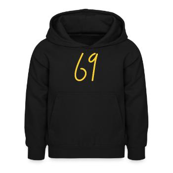 69 - Sweat à capuche Enfant - noir - Devant - AI Model Kid Female (0cm)