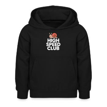 High Speed Schnecke - Kinder Hoodie - Schwarz - Vorne - AI Model Kid Female (0cm)
