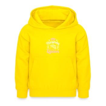 Marimba queen - Kinder Hoodie - Gelb - Vorne - AI Model Kid Female (0cm)