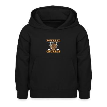 Propulsé par Churros - Sweat à capuche Enfant - noir - Devant - AI Model Kid Female (0cm)