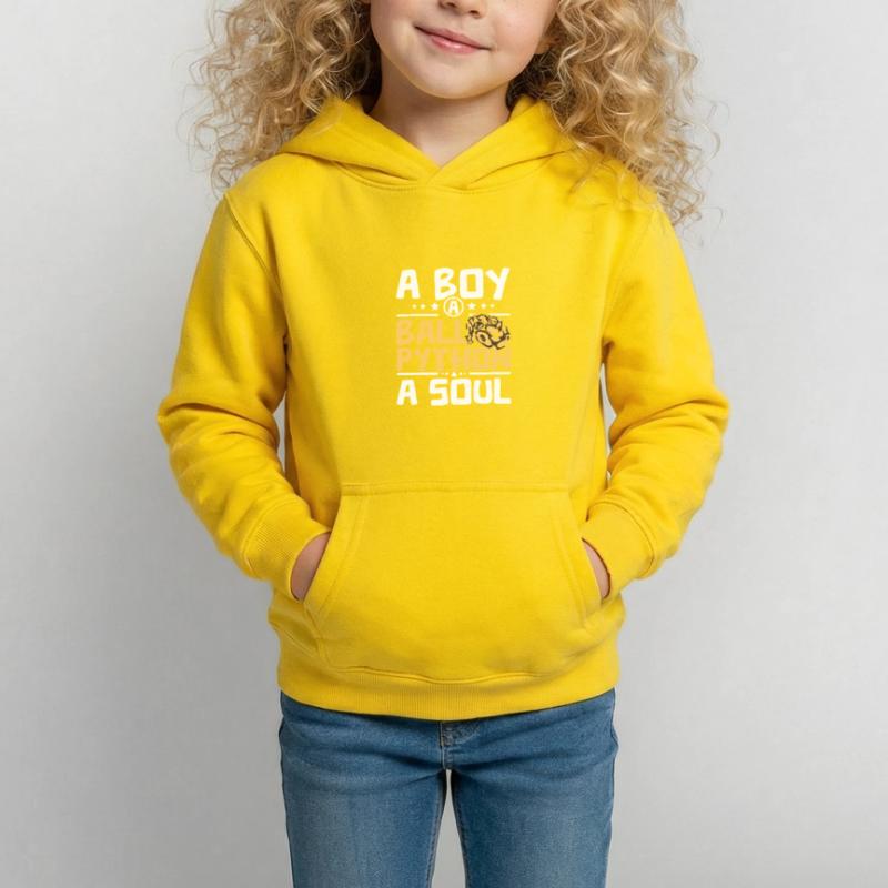 A boy a ball python a soul Kids Hoodie