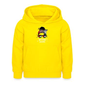 Sahara occidental - Sweat à capuche Enfant - jaune - Devant - AI Model Kid Female (0cm)