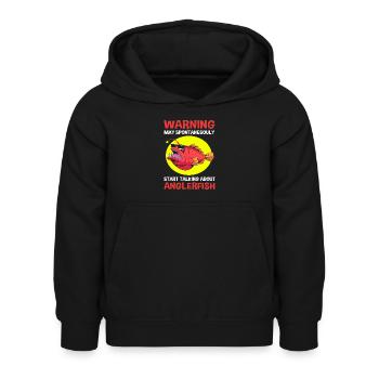 Poisson-grenouille - Sweat à capuche Enfant - noir - Devant - AI Model Kid Female (0cm)