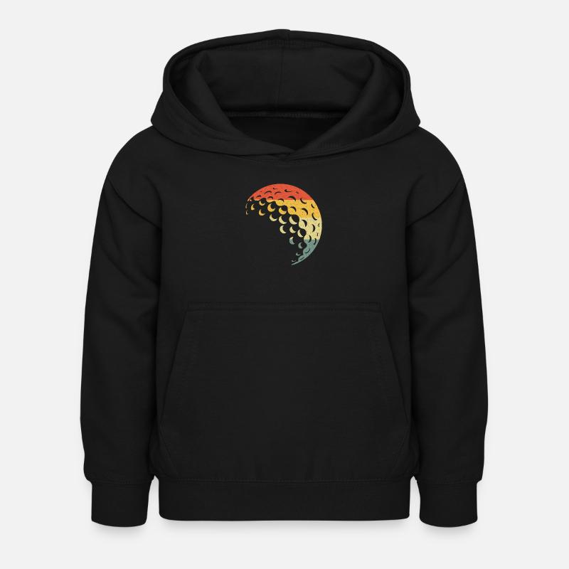 Balle de golf vintage rétro - Sweat à capuche Enfant - noir