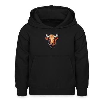 Bulle - Kinder Hoodie - Schwarz - Vorne - AI Model Kid Female (0cm)