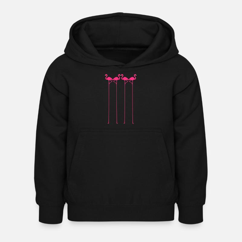 Flamingo vektor - Sweat à capuche Enfant - noir