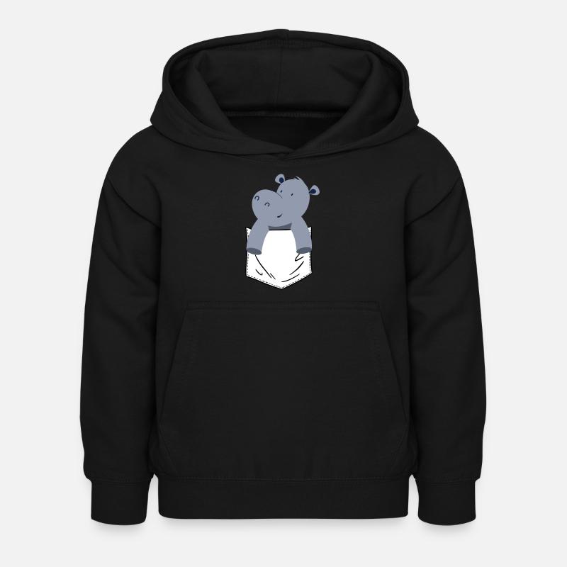 Hippopotame Hippopotame - Sweat à capuche Enfant - noir
