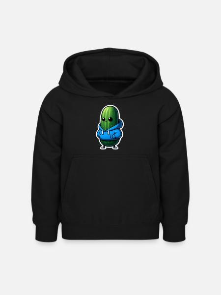Süße Gurke - Kinder Hoodie - Schwarz