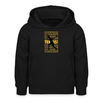 Tennis tennis tennis - Sweat à capuche Enfant - noir - Devant - AI Model Kid Female (0cm)