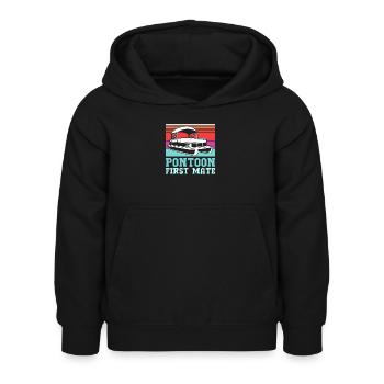 Bateau ponton Bateau Bateaux - Sweat à capuche Enfant - noir - Devant - AI Model Kid Female (0cm)